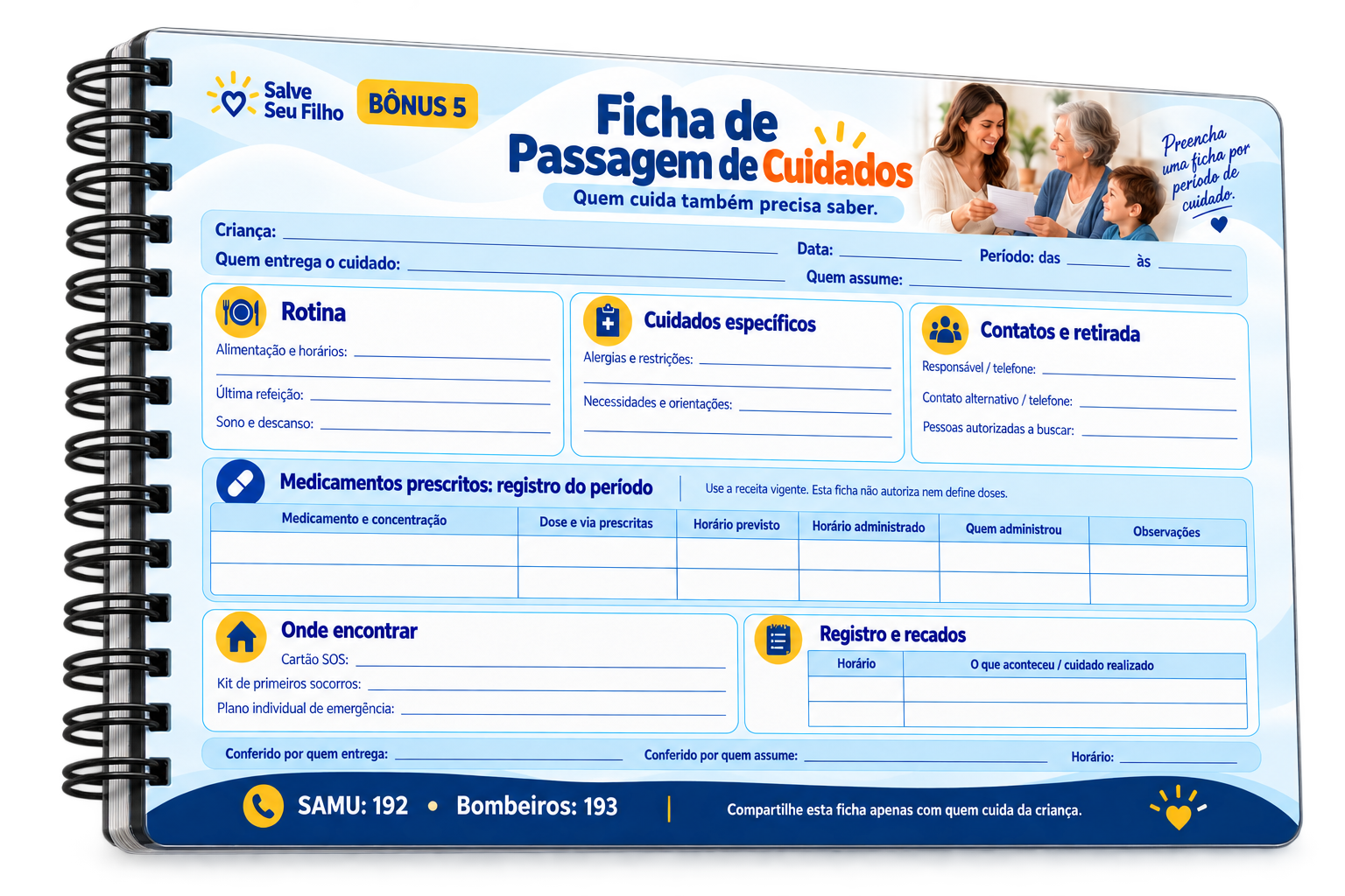 Bônus 3 — Ficha de Passagem de Cuidados